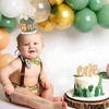 dinghaole Baby First Birthday Crown, Green Lion Wild One Hat