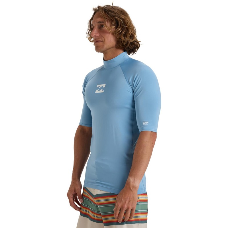 Billabong Short Sleeve Rash Vest WAVES ALL DAY SS Young
