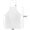 DEAYOU 12 Pack White Child Apron with Pocket, Plain Aprons