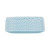 Gisela Graham Ceramic Trinket Dish, Light Blue Leaf Pattern, Small