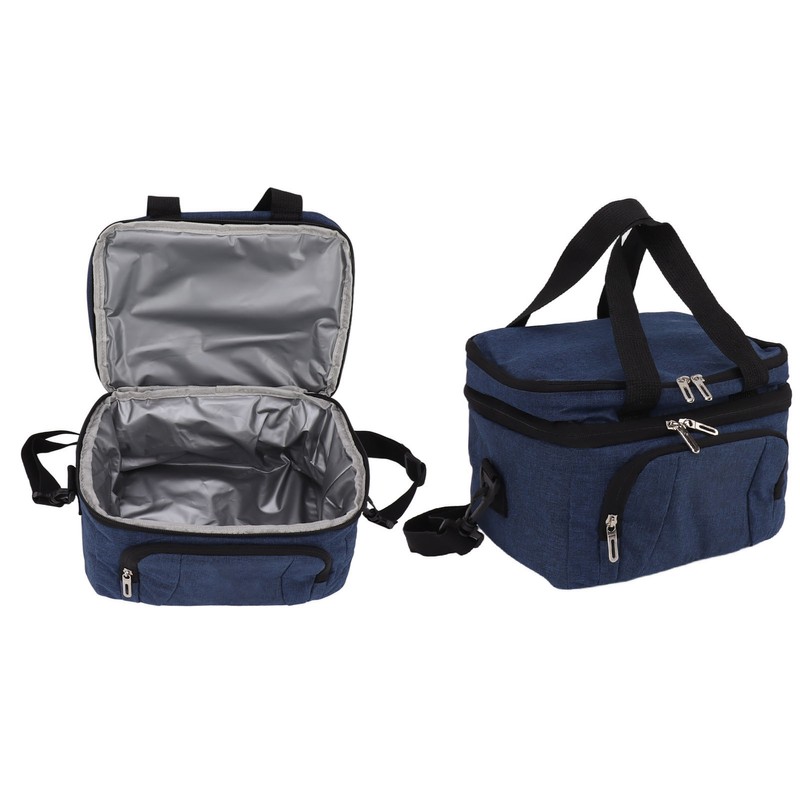 Collapsible Cooler Bag Oxford Cloth PEVA Leakproof Double Insulated Cooler