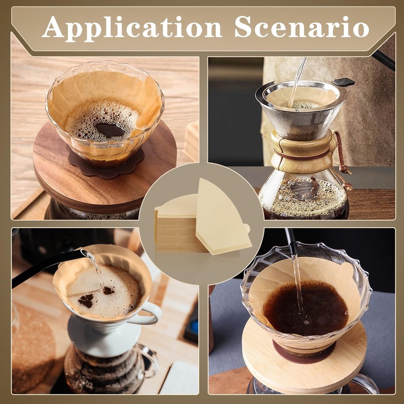 Weenkilly #2 Cone Coffee Filters,200 Count Premium Coffee Filter,2-6 Cup,Disposable