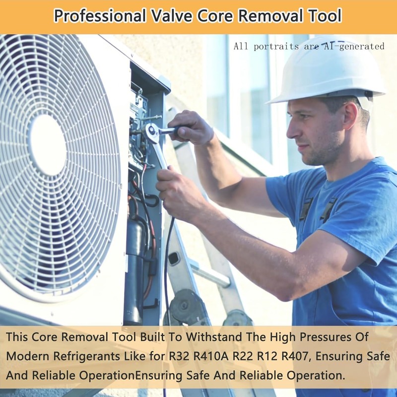 GUMLEG Valve Core Removal Tool for Home HVAC Appliance, 1/4"
