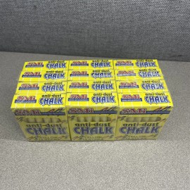 12 Boxes Vintage SMI  Anti-dust Chalk 12 Sticks Per Box New In Package Nontoxic