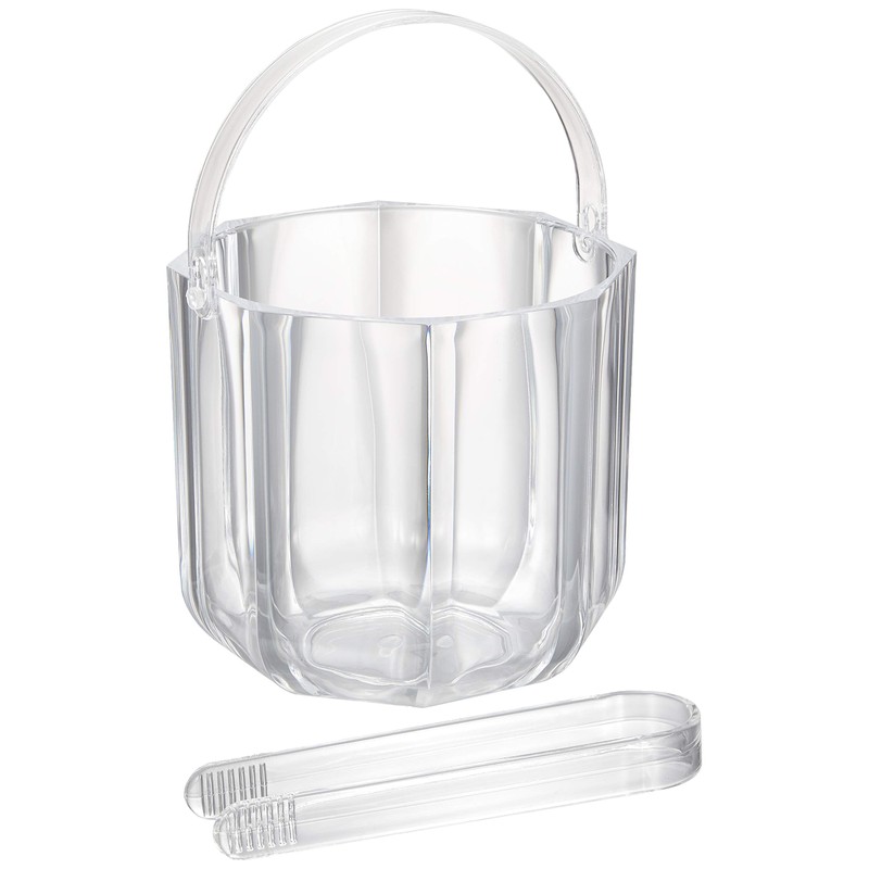 Acrylic Ice Basket Clear (with tongs) KY – 016 