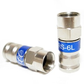 2 Pieces PCT-TRS-6LMG Universal RG-6 Coaxial Locking Compression Connector Weather Seal Coaxial Fitting 18mm Stroke Length