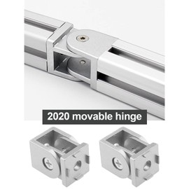 VGOL 8 Pieces 2020 Flexible Swivel Hinge Aluminium Alloy Flexible Swivel Pins Joint Connector Accessories for 3D Printer Furniture CNC Router