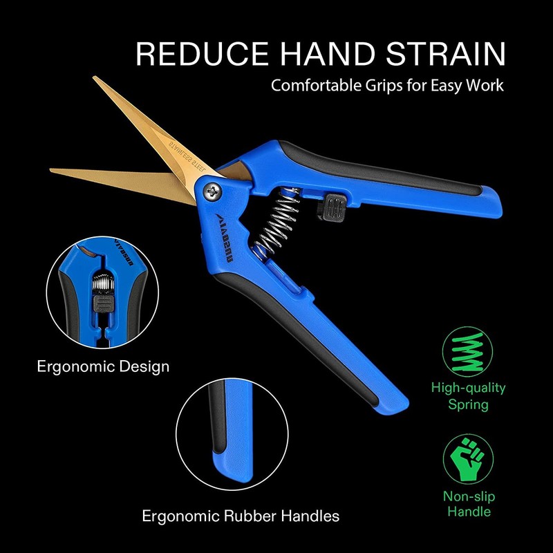 VIVOSUN 6.5 Inch Gardening Scissors Hand Pruner Pruning Shear with