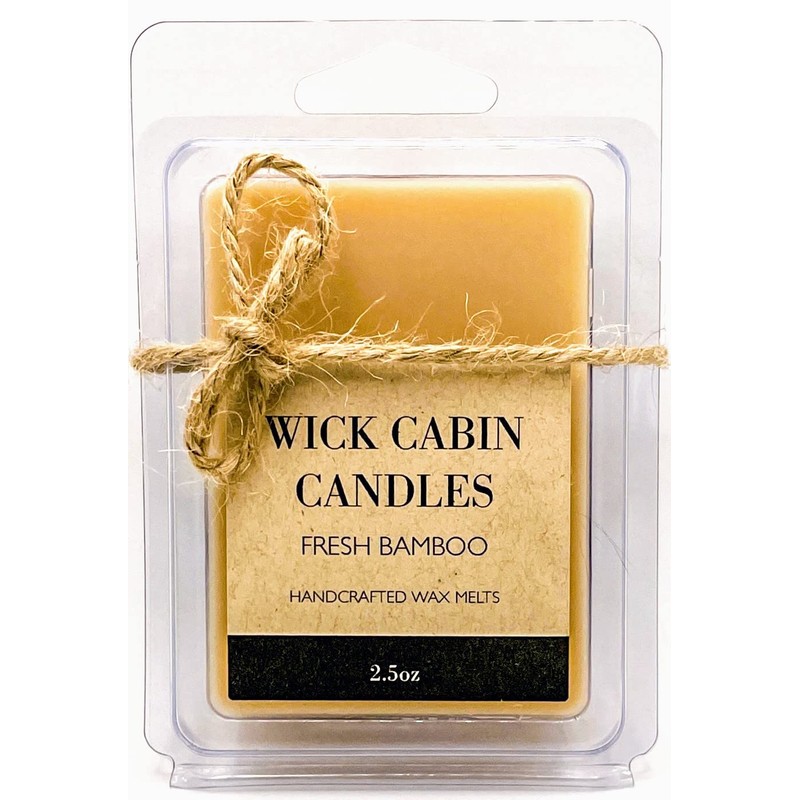 Wick Cabin Candles Fresh Bamboo Long Lasting - Rustic Style