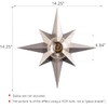 VILUXY Flush Mount Ceiling Light, Satin Nickel Star Light Fixtures