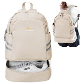 WEFLIER Sports Backpack, Women’s, Men’s, Sports Bag, Waterproof, Daybag, Rucksack with Separate Shoe Compartment, Lightweight, Small, Large Capacity, Wet and Dry Separation, Gym Daypack, white