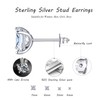 EPVOA Silver Cubic Zirconia Stud Earrings Set, Small Hypoallergenic Cartilage