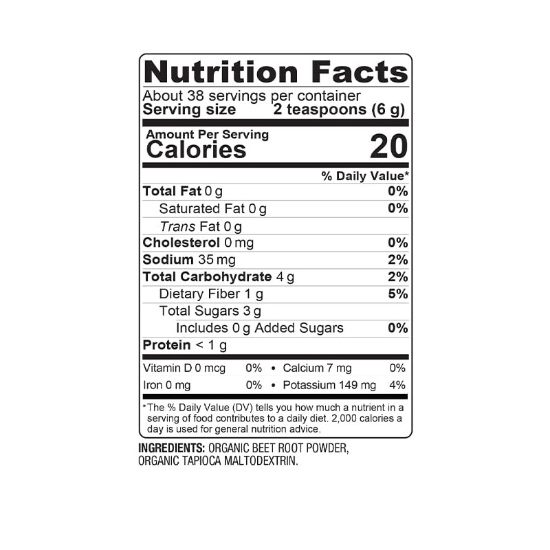 BareOrganics Beet Root Powder – Organic Superfood Dietary Supplement, Vegan,