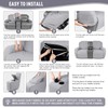KinCam Loveseat Recliner Covers with Middle Console Slipcover, Recliner Sofa