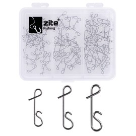 Zite Fishing Knotless Connector Set Fishing | 90 Pieces No-Knot Connector in Box | Sizes S, M, L | Line Connector as Fishing Accessories