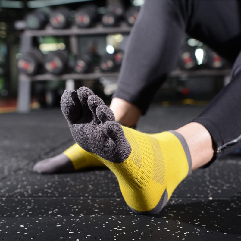 WRELS Women's Men's Sports Five Finger Socks, Running Socks, Marathon,