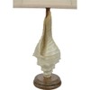 BLACK FOREST DECOR White Conch Shell Table Lamp