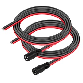 CERRXIAN DC5521 Power Pigtails Cable, 3.3 FT 14AWG 5.5 mm x 2.1 mm DC Female Bare Wire Open End Power Wire, DC Supply Repair Cable for CCTV Security Camera LED Strip Light Etc-2 Pcs-3.3ft 5521 Female