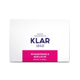 Klar Seifen Nourishing Soap Peony & Basil 135 g, Palm Oil Free, Suitable for Sensitive to Dry Skin, Soap 10998