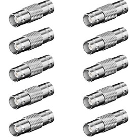 CableStop® BNC FEMALE to FEMALE COUPLER ADAPTER FOR TV CCTV CAMERA CABLE JOINER CONNECTOR (PACK OF 10)