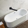 DEOLER Tub Spout, Matte Black 1/2 NPT Thread Square Tub