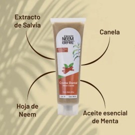Crema Dental Natural Sabor Canela Libre De Fluor Pack De 3