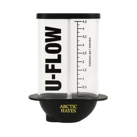 Kudos-Trading U-Flow Handheld Water Flow Tester – Portable Water Flow Gauge Meter for Sinks, Hoses, Irrigation & Plumbing – Accurate GPM/LPM Readings, Easy to Use, Durable Plastic Design