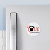 CafePress Kettlebell Love Magnets 2.25" Round Magnet, Refrigerator Magnet