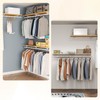 bimiti Wall Mounted Clothes Rack - Solid Wood Closet Storage