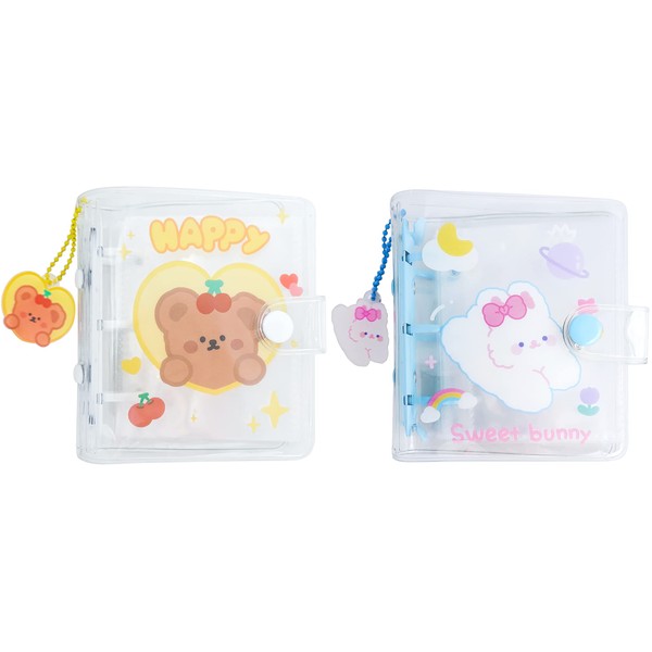 SZHTSWU 2Pcs 3 Inch Mini Photo Album,20 Sheets 40 Pockets