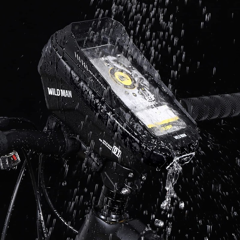WILD MAN 1L Hard Shell Rainproof Storage Bike Bag Bike
