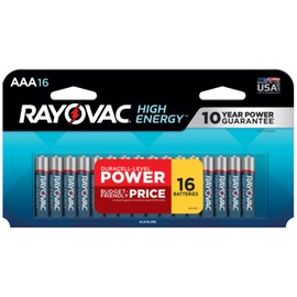 Rayovac High Energy AAA Batteries (16 Pack), Alkaline Triple A Batteries