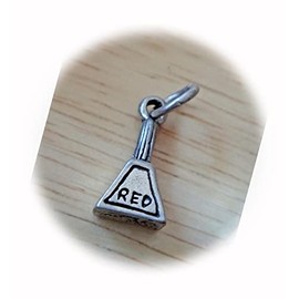 New Sterling Silver 3D 16x7mm says Red on Nail Polish Makeup Charm CII1911SEE