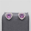 Bellitia Jewelry Heart-shaped Earrings, Women's Cute 1ct Emerald Amethyst Citrine