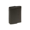 LEAS Opa Wallet with Large Coin Chute Real Leather Black