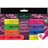 Faber-Castell 254601 Neon Highlighter Pens with Precision Chisel Tip, Bright