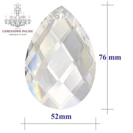 Feng Shui Crystal Suncatcher Drops, 76 mm, Facets, High Lead Crystal, Rainbow Crystal for Hanging