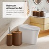 6 Pcs Bamboo and Plastic Bathroom Accessories Sets, Includes Toothbrush