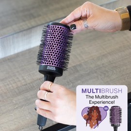 Olivia Garden Multibrush Curlers Kit - Size 55-4 Barrels of the Same Size & 1 Handle - Leave-In Barrels perfect for Curls and Volume