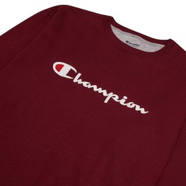 Champion Big and Tall Crewneck Sweatshirt - Cotton Casual Sweatshirt for Men Burgundy