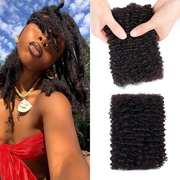 Afro Kinkys Bulk Human Hair for Dreadlock Extensions Braiding Twist