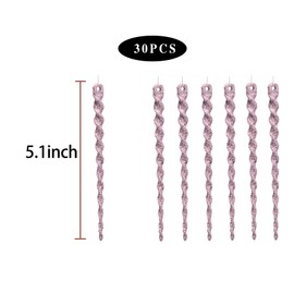 COMONS - Adornos de Navidad transparentes para árbol de Navidad (rosa, 13 cm)