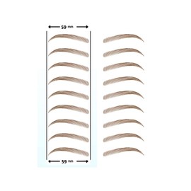 Yesallwas 4D Eyebrow Tattoo Sticker 18-Pairs False Eyebrows Long Lasting Waterproof Makeup Eyebrow Transfers Stickers for Women Lady 2 Sheets (BROWN-16)