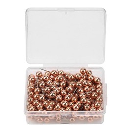 Hilitand 200 unids Bola Redonda Chincheta De Plástico Marcado Chinchetas Pernos Herramienta Decorativa DIY(Rose Gold)