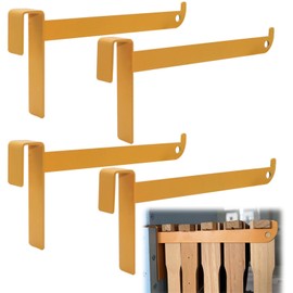 4 Pcs Beehive Frame Holder-Yellow Stainless Steel Beehive Frame Perch, 5 Full Frame Capacity Beehive Inspection Bracket, Bee Hive Frame Grip for Beekeeper