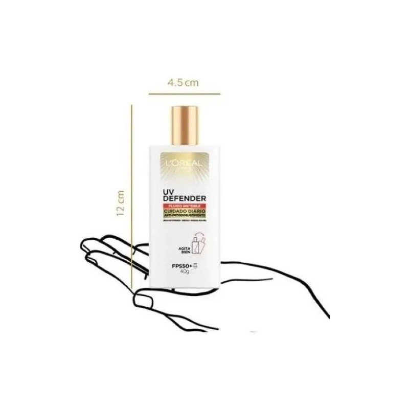 Crema Oréal París Defender Fluido Invisible Fps50 40ml