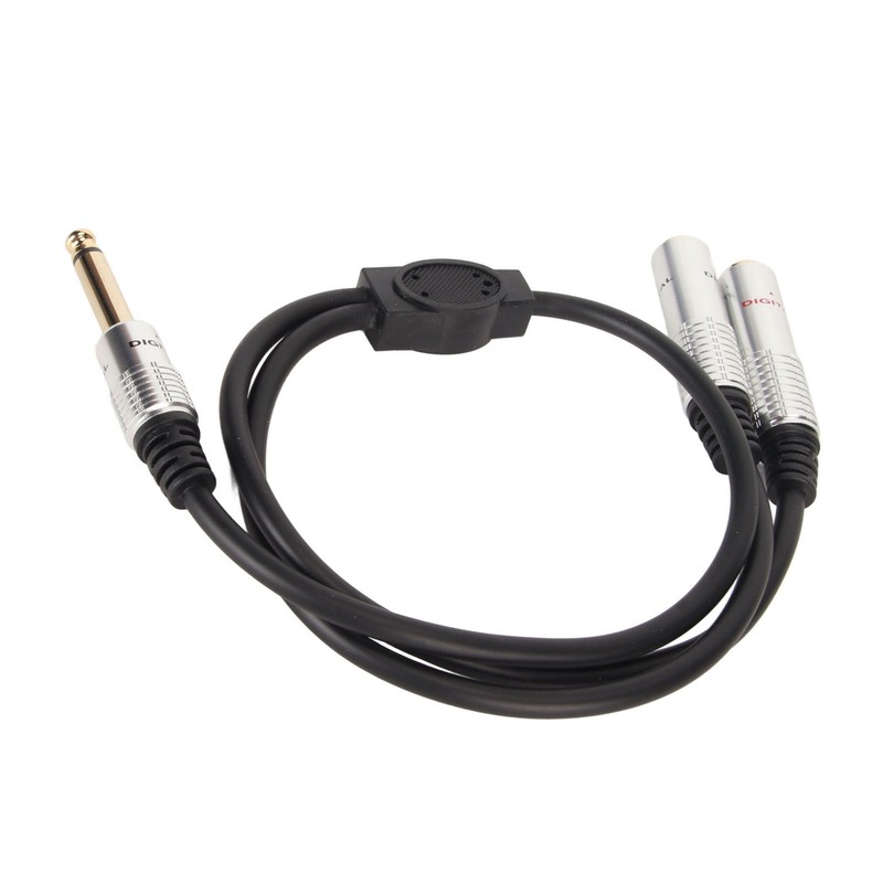 1/4 Inch Stereo Splitter Y Cable Aluminum Alloy Shell 6.35mm
