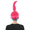 HPO Adult Women's Premium Princess Troll Ponytail Updo Pink Wig