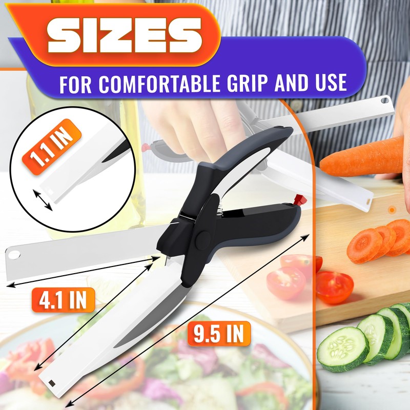 2 in 1 Kitchen Scissors for Food – Stainless Steel