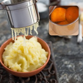 Potato Ricer Stainless Steel, Large Potato Masher 15oz, Heavy Duty Ricer Kitchen Tool for Perfect Mashed Potatoes, Potato Press and Mash Kitchen Gadget, Spaetzle Maker for Noodle